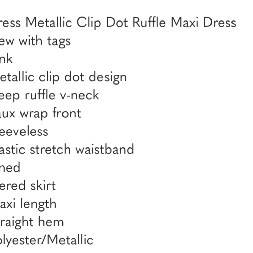 Metallic Clip Dot Ruffle Maxi Dress - Picture 8 of 8